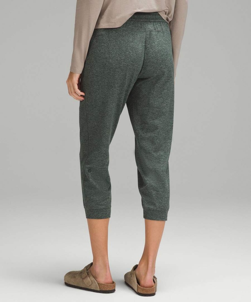 Pantalon Jogger Lululemon Soft Jersey Classic-Fit Mid-Rise Cropped Mujer Verde Chile | 096UXNLQY