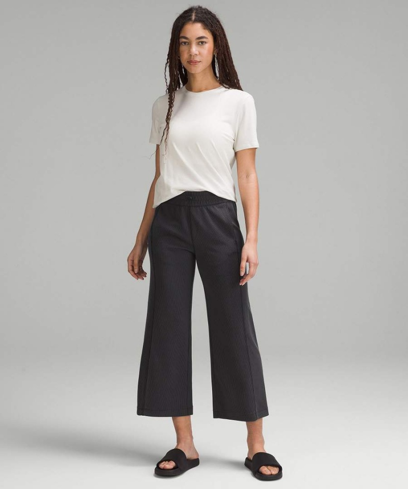 Pantalon Lululemon Acanalado Softstreme Mid-Rise Anchos-Leg Cropped 25