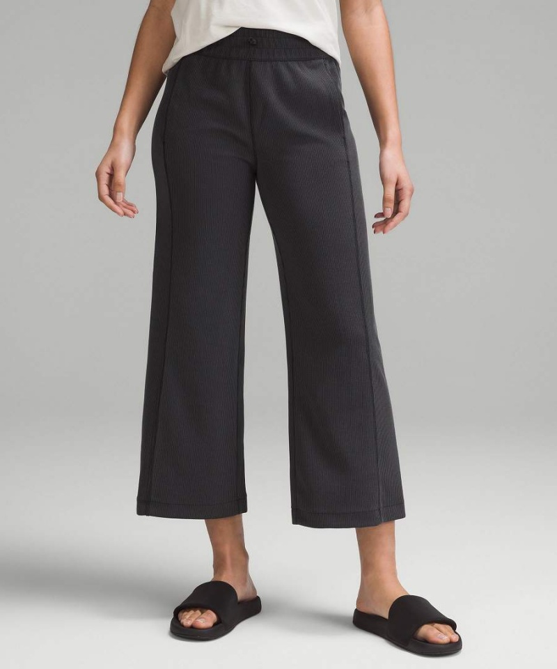 Pantalon Lululemon Acanalado Softstreme Mid-Rise Anchos-Leg Cropped 25\