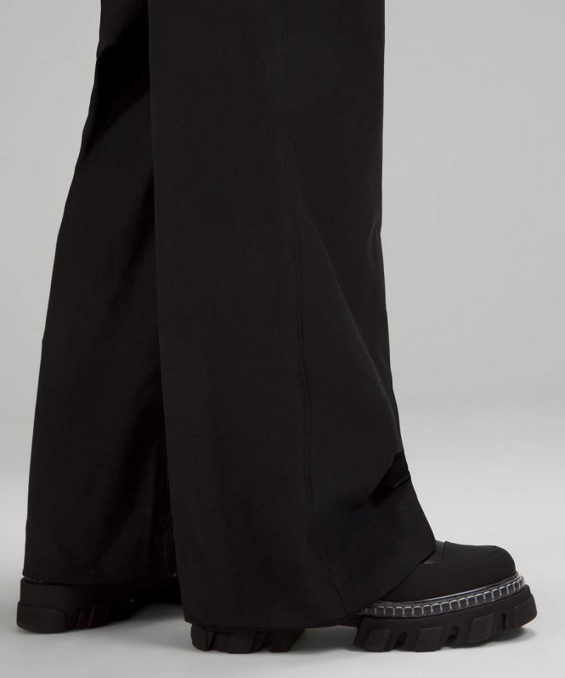 Pantalon Lululemon City Sleek 5 Pocket High-Rise Anchos-Leg Pant Full Length Light Utilitech Mujer Negras Chile | 649TMIUAG