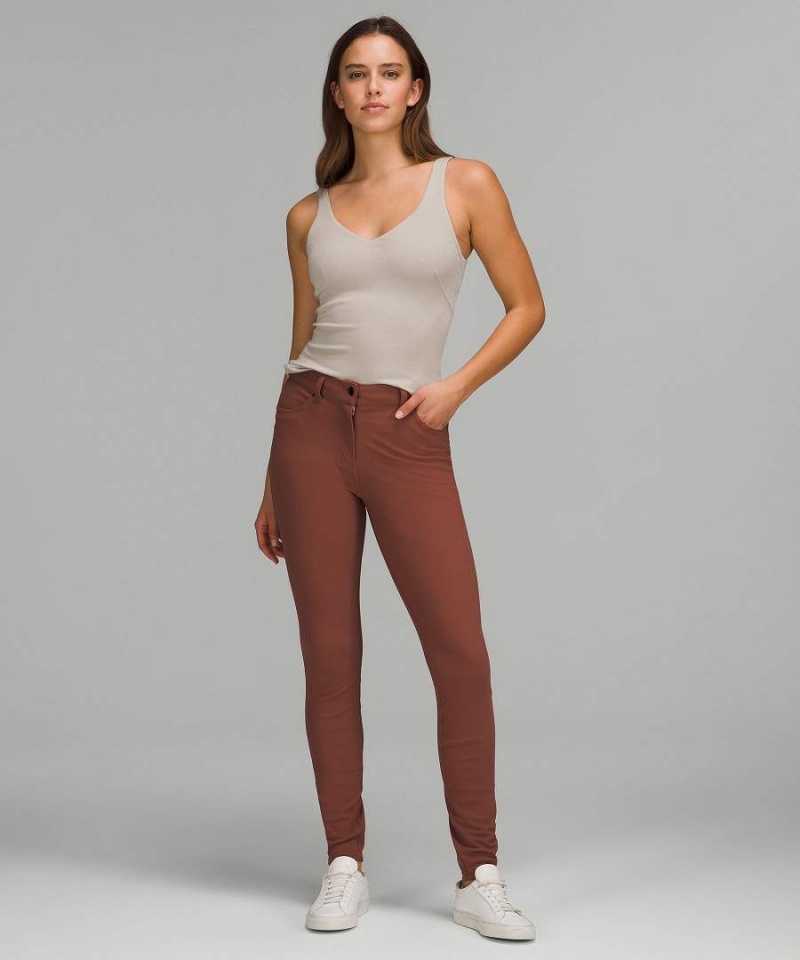Pantalon Lululemon City Sleek Slim-Fit 5 Pocket High-Rise Mujer Cobra Cobra Chile | 429GPVDKJ