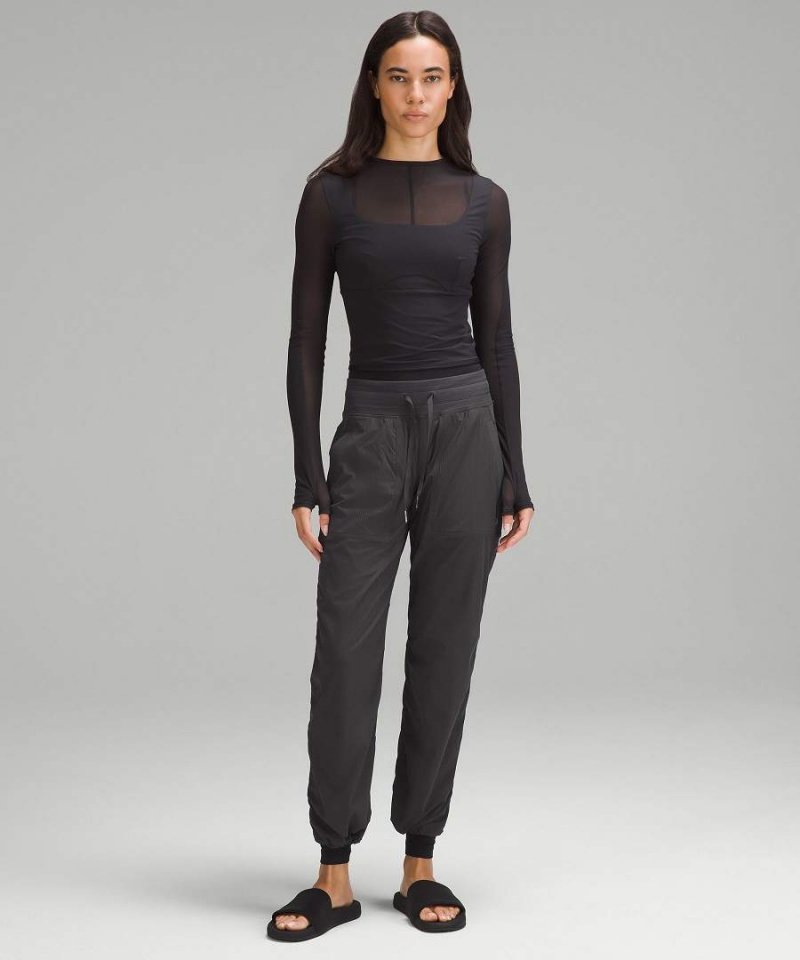 Pantalon Lululemon Dance Studio Mid-Rise Corta Mujer Gris Oscuro Chile | 862QFNWTI