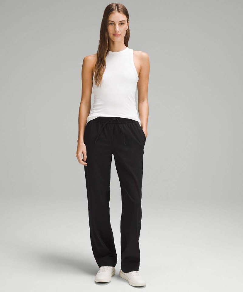 Pantalon Lululemon Directo-Leg Mid-Rise Luxtreme Regular Mujer Negras Chile | 961WHDJRN
