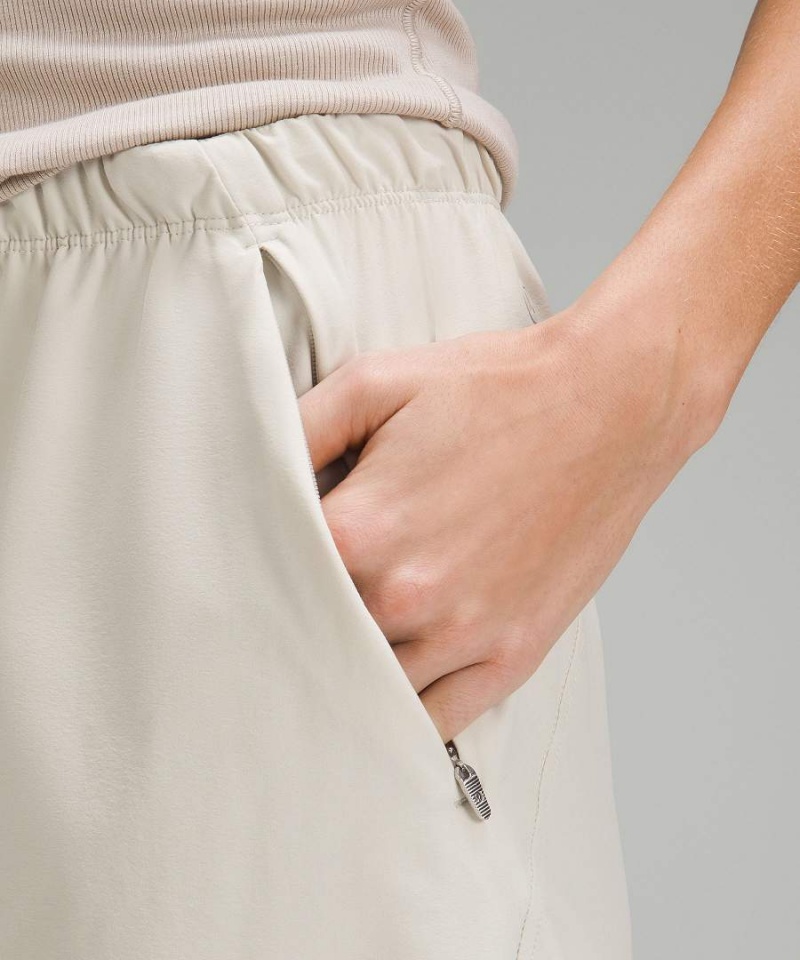 Pantalon Lululemon Ligeros Mid-Rise Barrel-Leg Cropped Mujer Beige Chile | 534RNLHDQ