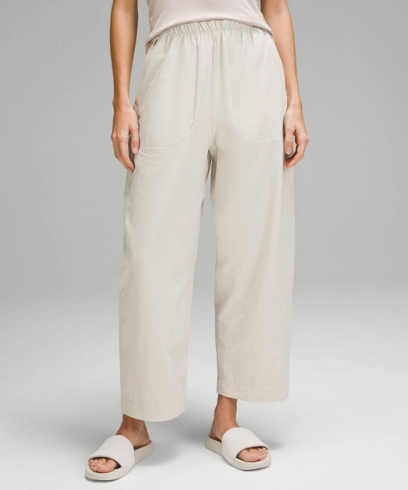 Pantalon Lululemon Ligeros Mid-Rise Barrel-Leg Cropped Mujer Beige Chile | 534RNLHDQ