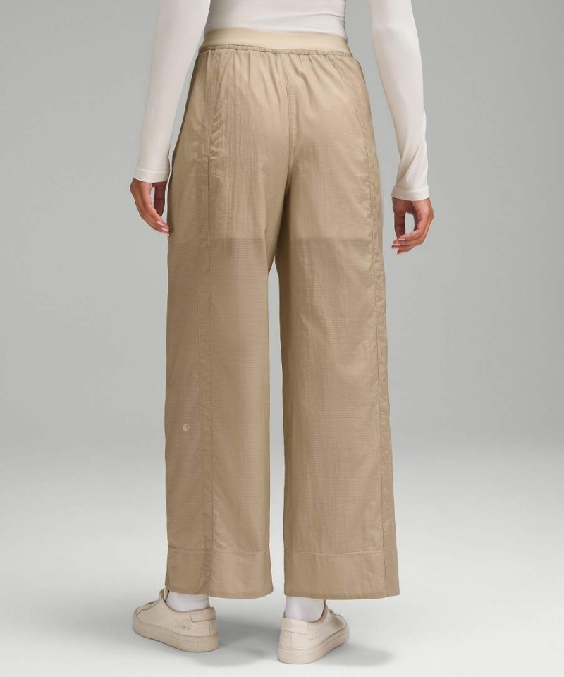 Pantalon Lululemon Ligeros Woven Snap-Leg Super-High-Rise Mujer Kaki Chile | 374CQZMJB