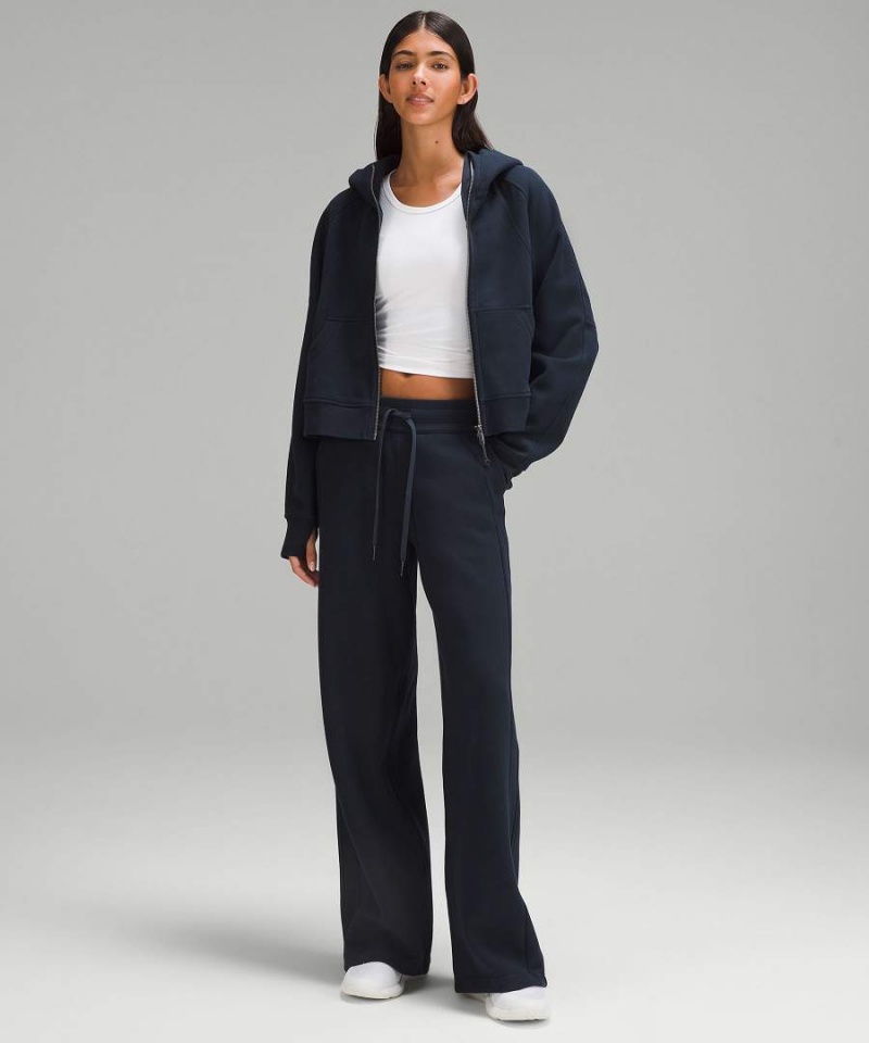 Pantalon Lululemon Scuba Mid-Rise Anchos-Leg Full Length Mujer Azul Marino Chile | 261KVZXMQ