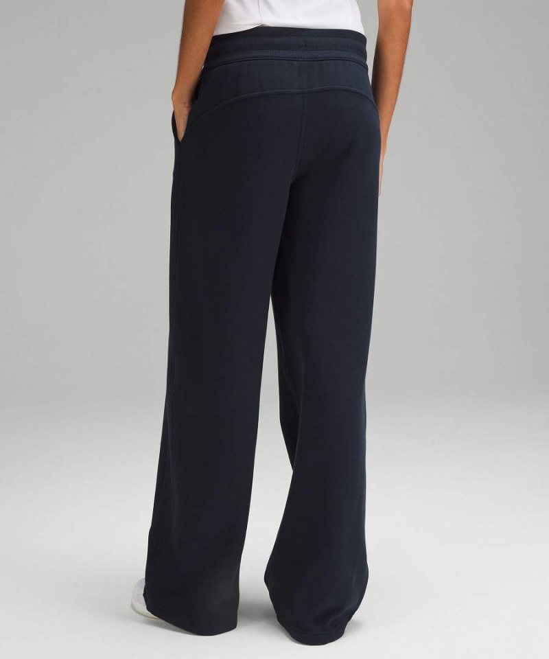 Pantalon Lululemon Scuba Mid-Rise Anchos-Leg Full Length Mujer Azul Marino Chile | 261KVZXMQ