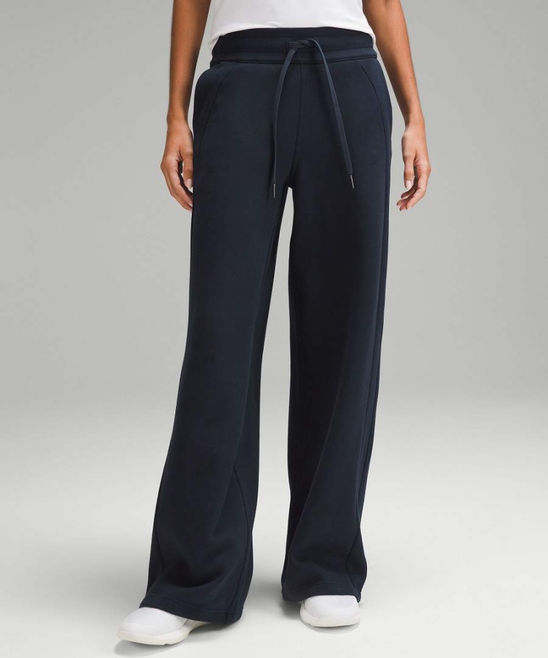 Pantalon Lululemon Scuba Mid-Rise Anchos-Leg Full Length Mujer Azul Marino Chile | 261KVZXMQ
