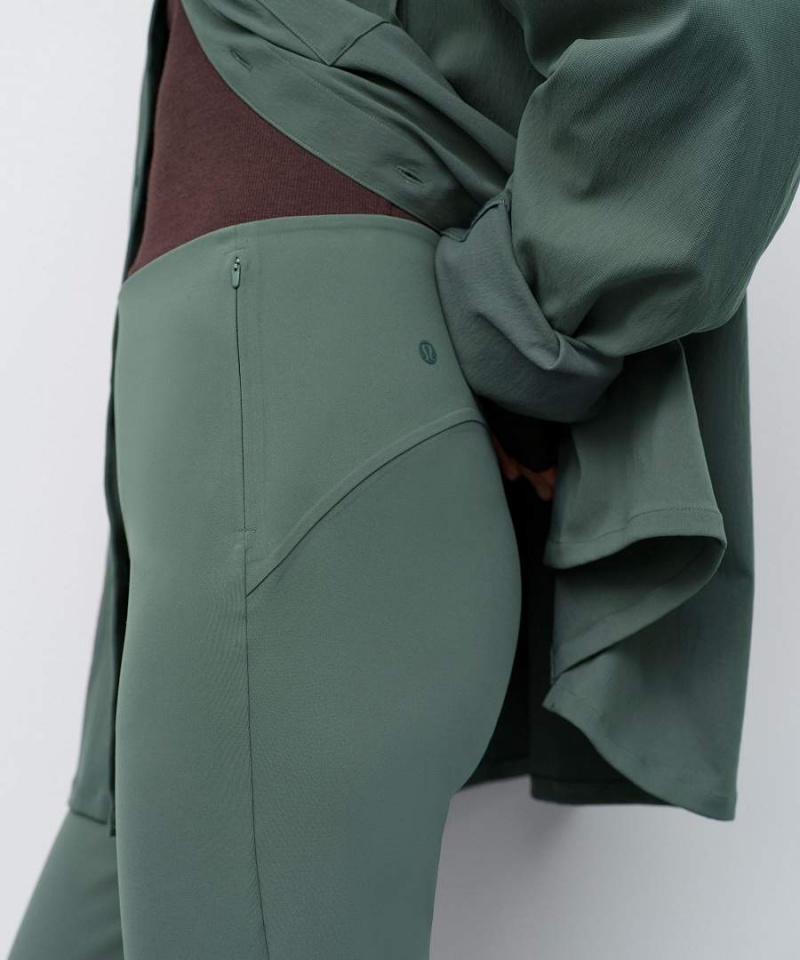 Pantalon Lululemon Smooth-Fit Split-Hem High-Rise Flared Mujer Verde Oscuro Chile | 167DOFSEY