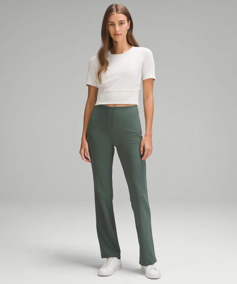 Pantalon Lululemon Smooth Fit Pull-On High-Rise Mujer Verde Oscuro Chile | 387VIEPMS