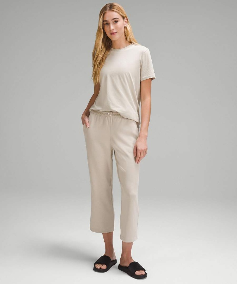 Pantalon Lululemon Softstreme High-Rise Directo-Leg Cropped Mujer Beige Chile | 872QFACUW