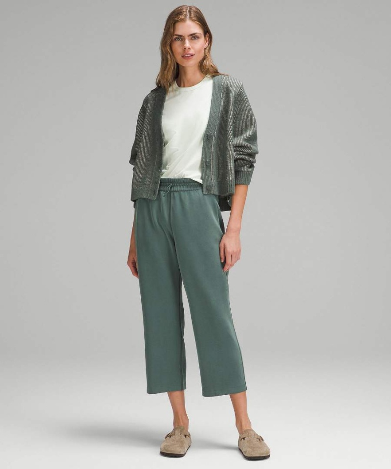 Pantalon Lululemon Softstreme High-Rise Directo-Leg Cropped Mujer Verde Oscuro Chile | 729BMKNCW