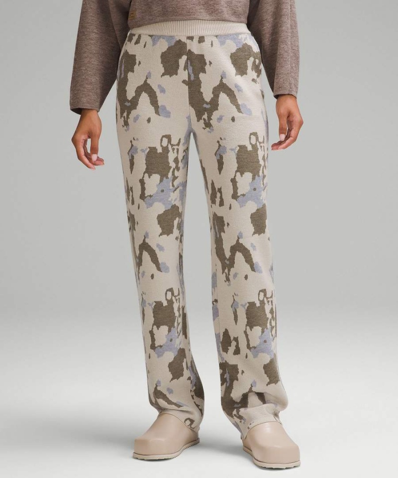 Pantalon Lululemon lab Merino Lana-Knit High-Rise Slouch Mujer Multicolor Chile | 861ZLIHQU