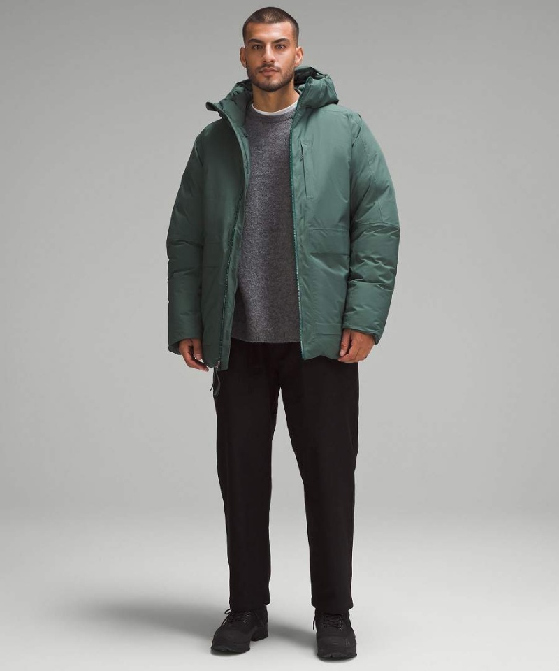 Parka Lululemon StretchSeal Down-Filled Hombre Verde Oscuro Chile | 840ALGBWX