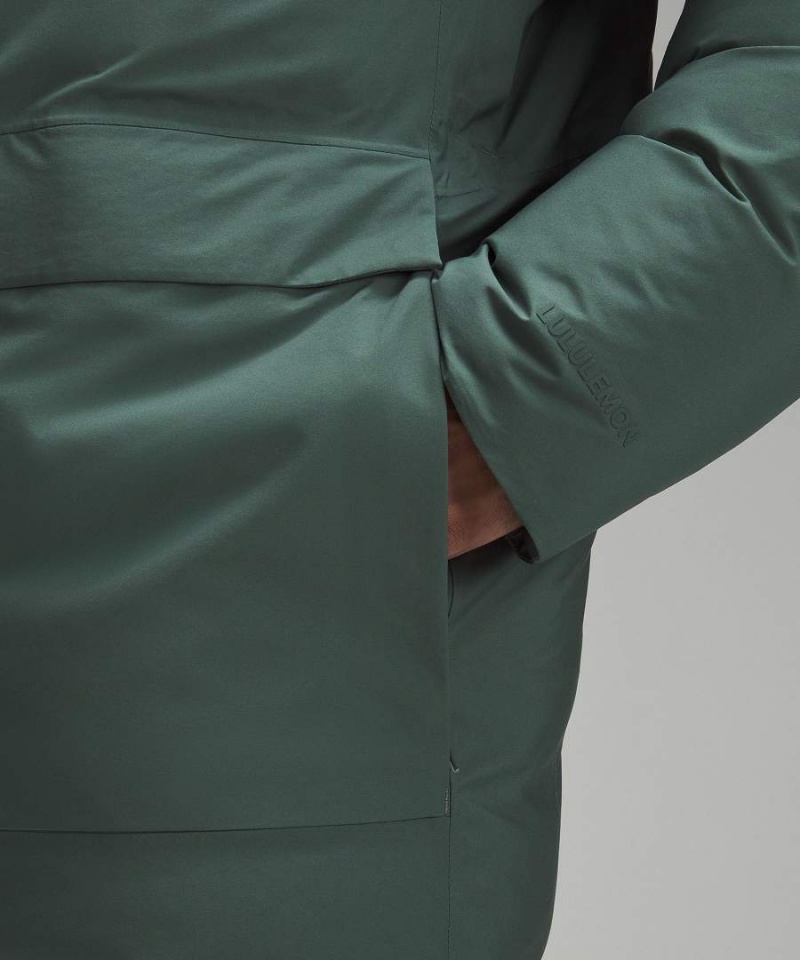 Parka Lululemon StretchSeal Down-Filled Hombre Verde Oscuro Chile | 840ALGBWX