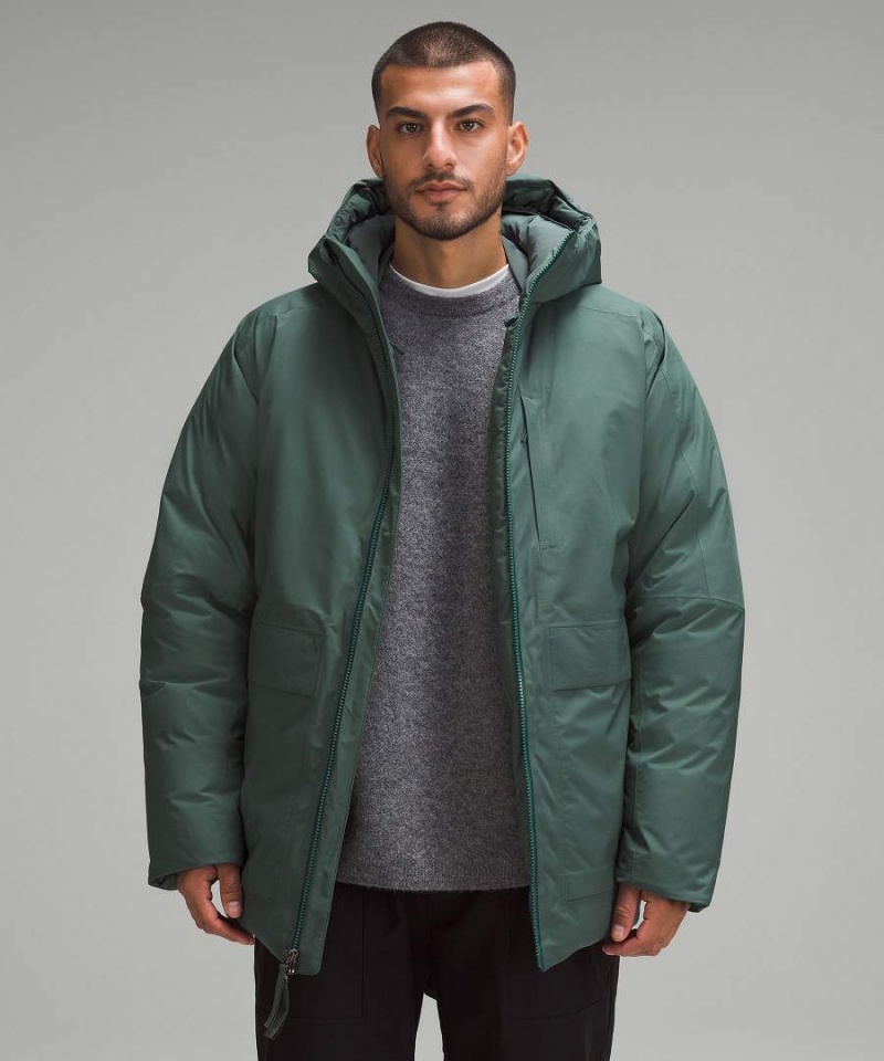 Parka Lululemon StretchSeal Down-Filled Hombre Verde Oscuro Chile | 840ALGBWX