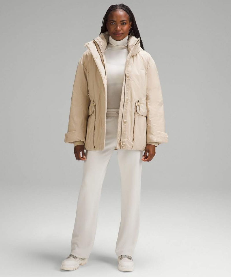 Parka Lululemon StretchSeal Impermeables Down-Filled Mujer Kaki Chile | 346SOXCFT