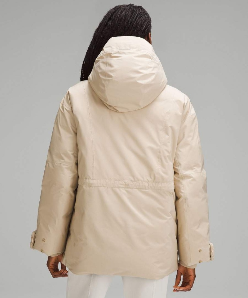 Parka Lululemon StretchSeal Impermeables Down-Filled Mujer Kaki Chile | 346SOXCFT