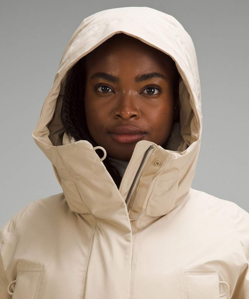Parka Lululemon StretchSeal Impermeables Down-Filled Mujer Kaki Chile | 346SOXCFT