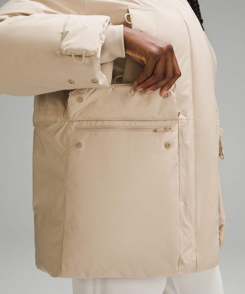 Parka Lululemon StretchSeal Impermeables Down-Filled Mujer Kaki Chile | 346SOXCFT