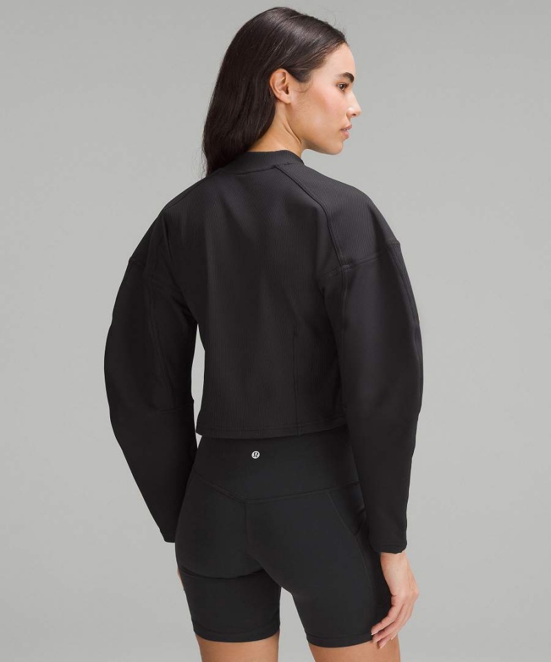 Pullover Lululemon Acanalado Luxtreme Anchos-Sleeve Mujer Negras Chile | 173ZVANQB