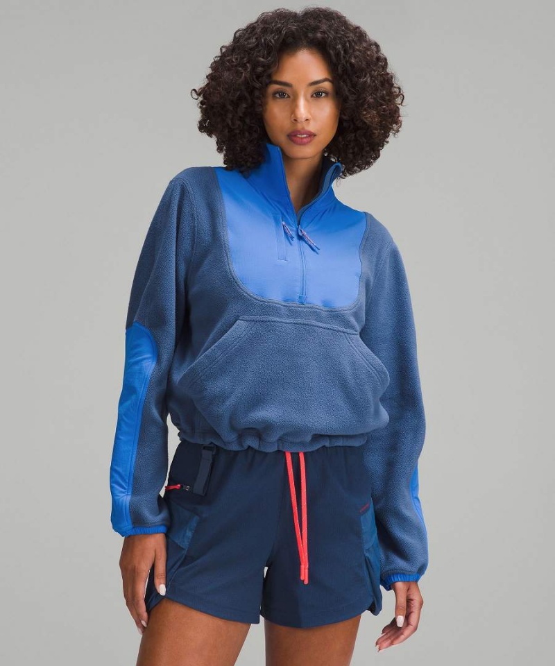 Pullover Lululemon Fleece + Ripstop Senderismo Mujer Azules Azules Chile | 905OPDUZH