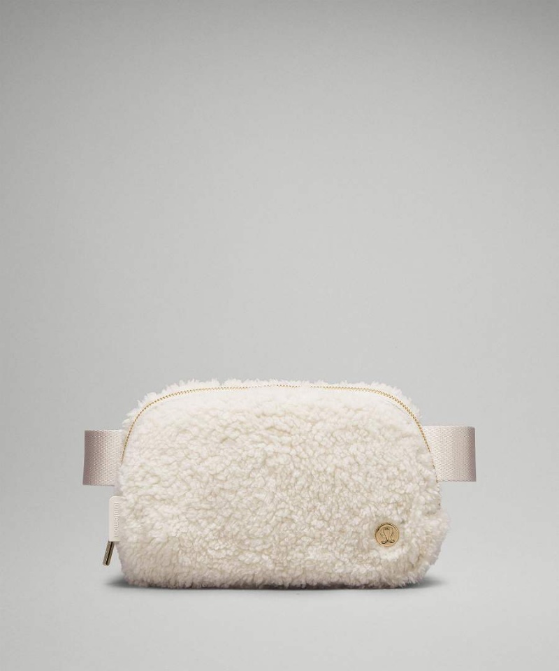 Riñonera Lululemon Everywhere 1L Fleece Hombre Blancas Doradas Chile | 534THBYEV