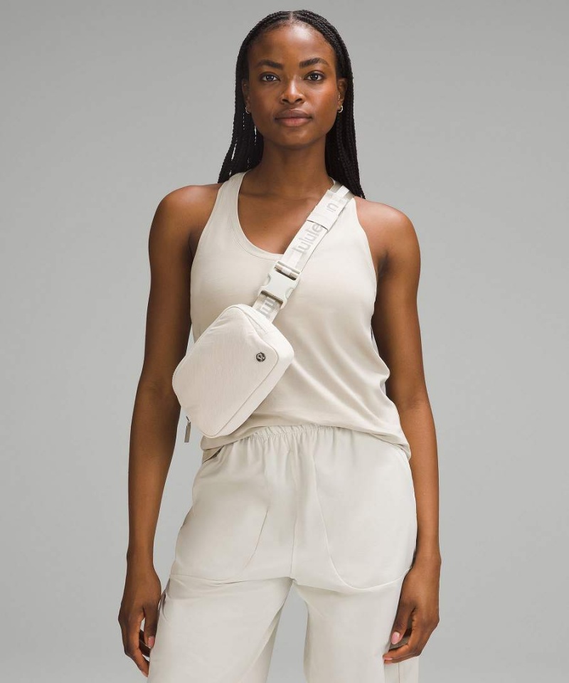 Riñonera Lululemon Everywhere 1L Wordmark Mujer Blancas Beige Blancas Chile | 817WBYMCR