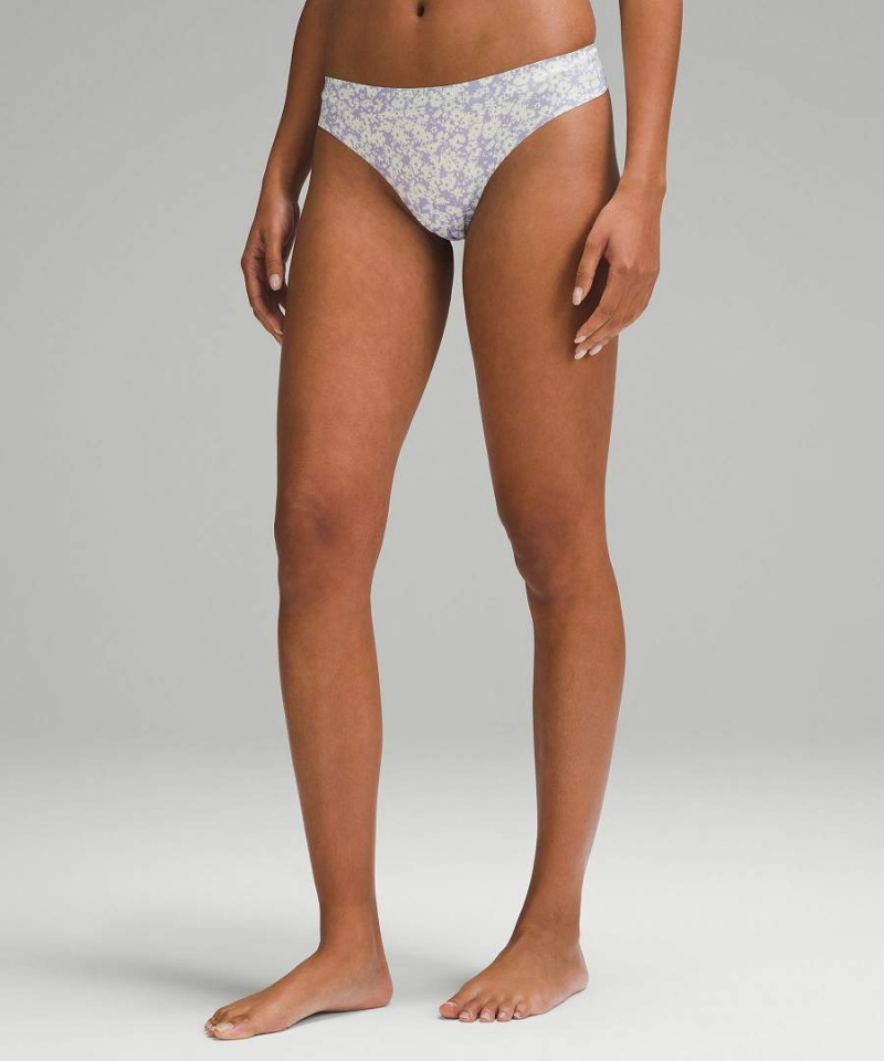 Ropa Interior Lululemon InvisiWear Mid-Rise Tanga 7 Pack Mujer Negras Moradas Moradas Chile | 032LMUZVT