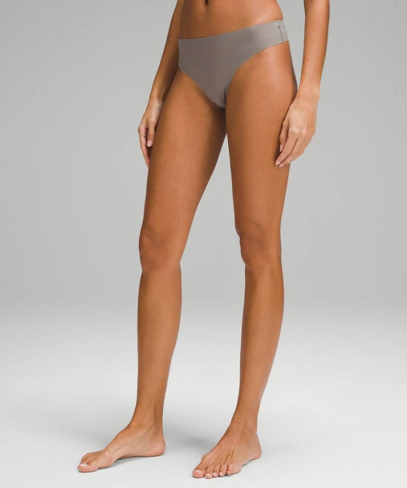 Ropa Interior Lululemon InvisiWear Mid-Rise Tanga 3 Pack Mujer Moradas Gris Oscuro Chile | 516LWEGDZ