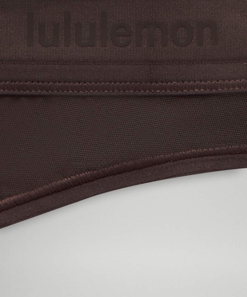 Ropa Interior Lululemon Nulu Mesh Logo Dipped-Cintura Tanga Mujer Chocolate Chile | 062UZQFPK