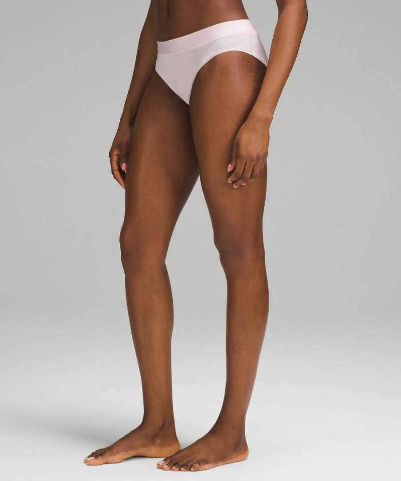 Ropa Interior Lululemon UnderEase Mid-Rise Bikini 3 Pack Mujer Plateadas Negras Chile | 586ZPCKWQ