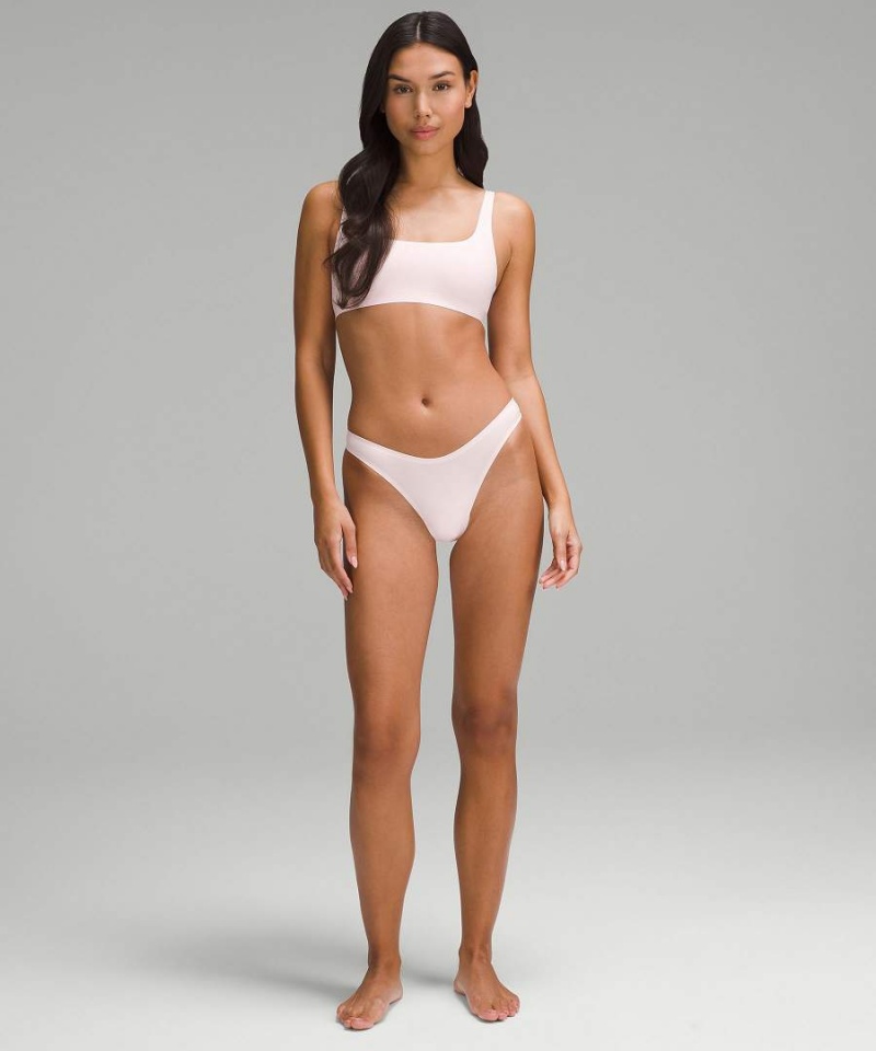 Ropa Interior Lululemon Wundermost Ultra-Soft Nulu Dipped-Cintura Tanga Mujer Rojas Claro Chile | 176QSFGDZ
