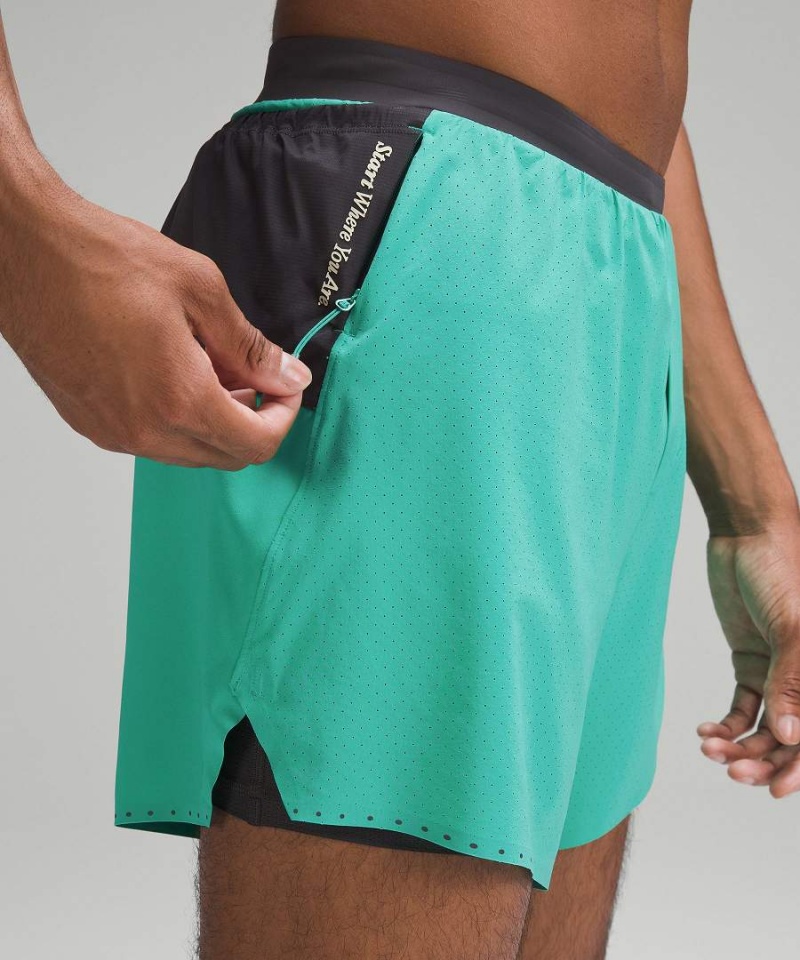 Short Lululemon Fast and Free Carretera to Trail Forro 6