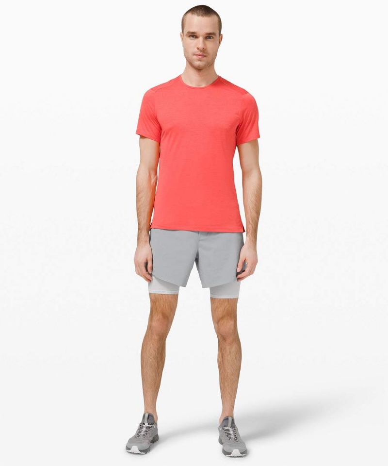 Short Lululemon Run Town Hombre Gris Chile | 324JIPQWN