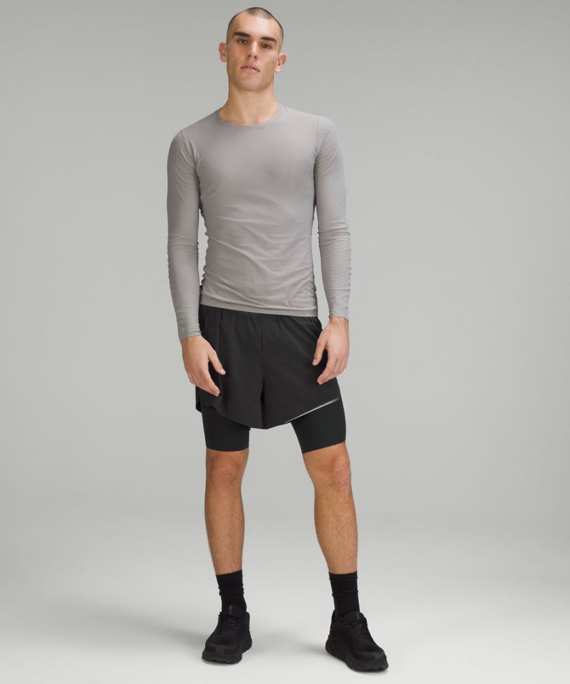 Short Lululemon SenseKnit Composite Correr Hombre Negras Chile | 680AJFMUO