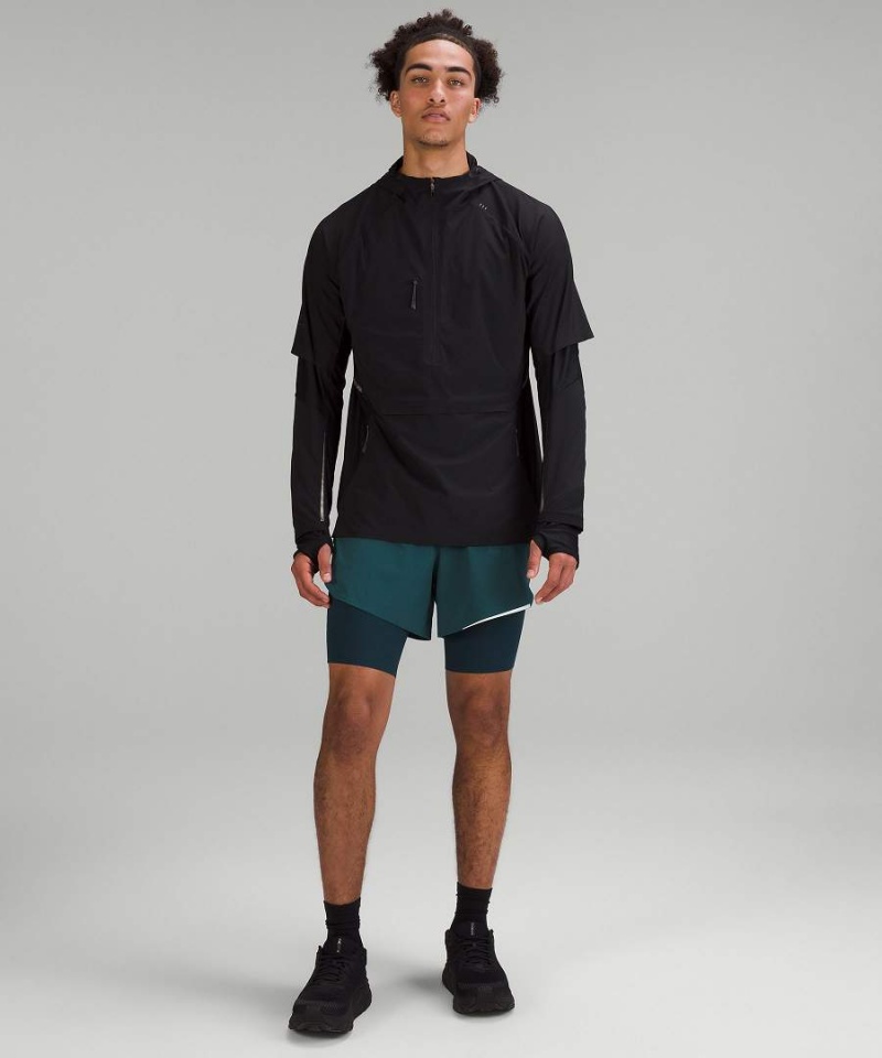 Short Lululemon SenseKnit Composite Correr Hombre Verde Chile | 601FAWPLY