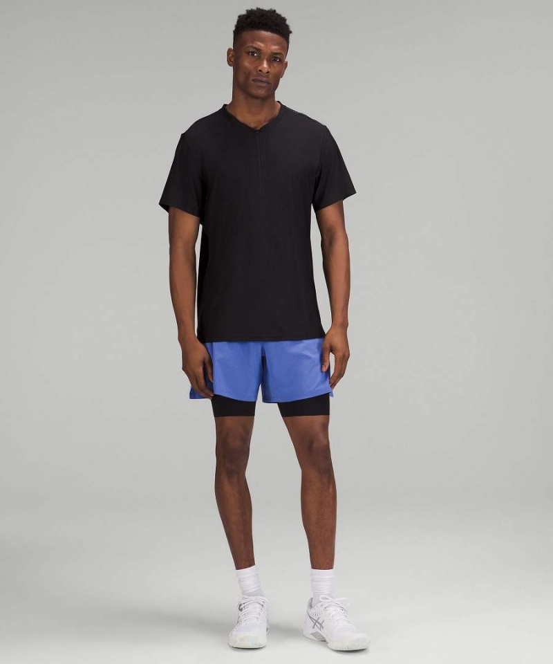 Short Lululemon Vented Tenis Hombre Indigo Chile | 047CMQKVN