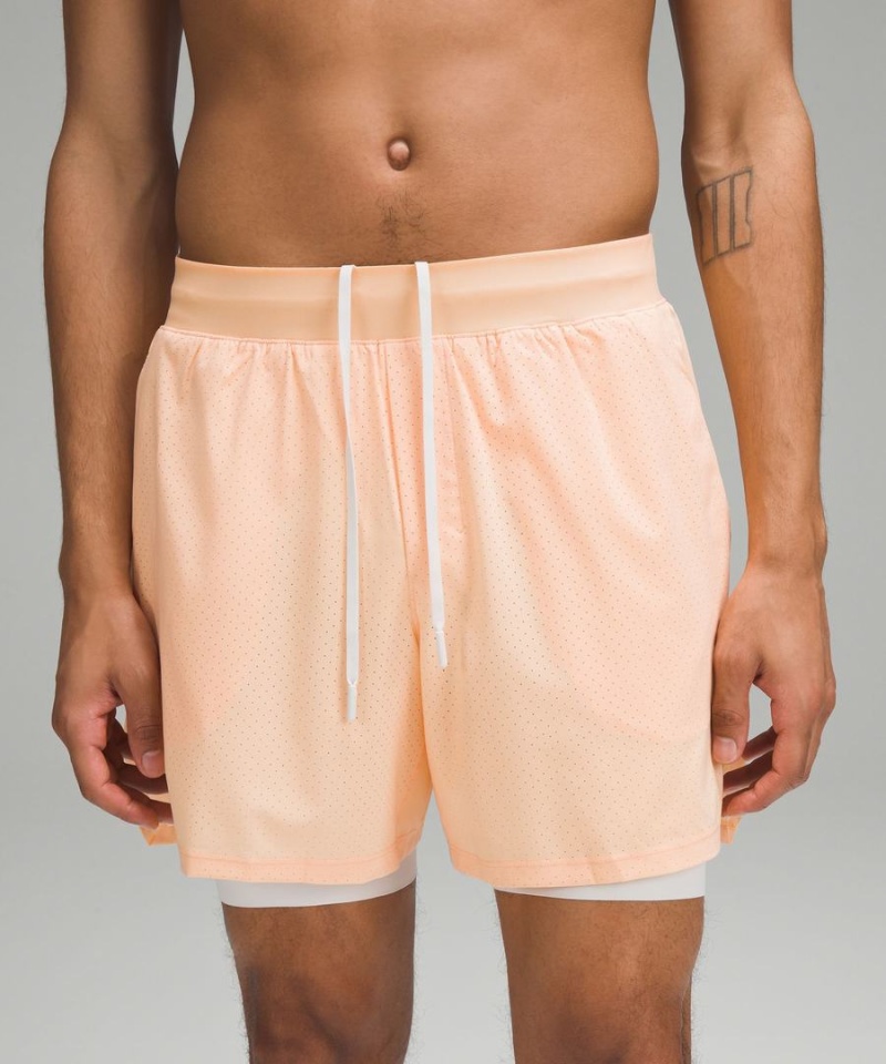 Short Lululemon Vented Tenis Hombre Naranjas Rosas Chile | 139JKPVBA