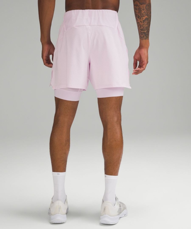 Short Lululemon Vented Tenis Hombre Rosas Chile | 173ZKXBGP