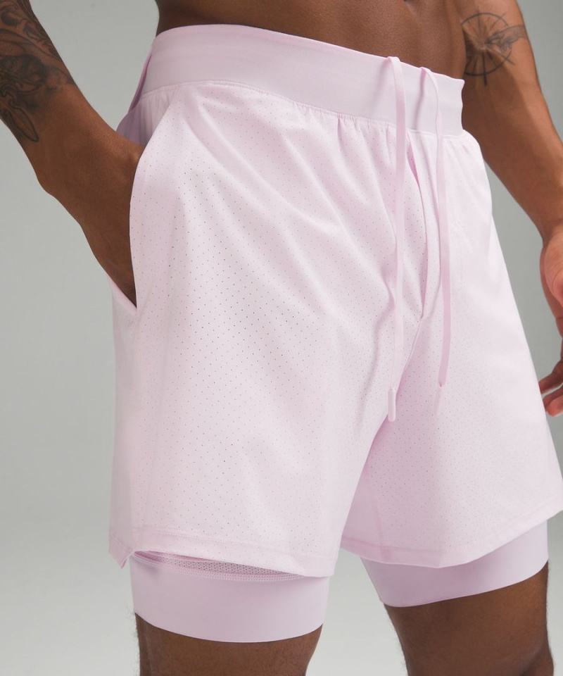 Short Lululemon Vented Tenis Hombre Rosas Chile | 173ZKXBGP