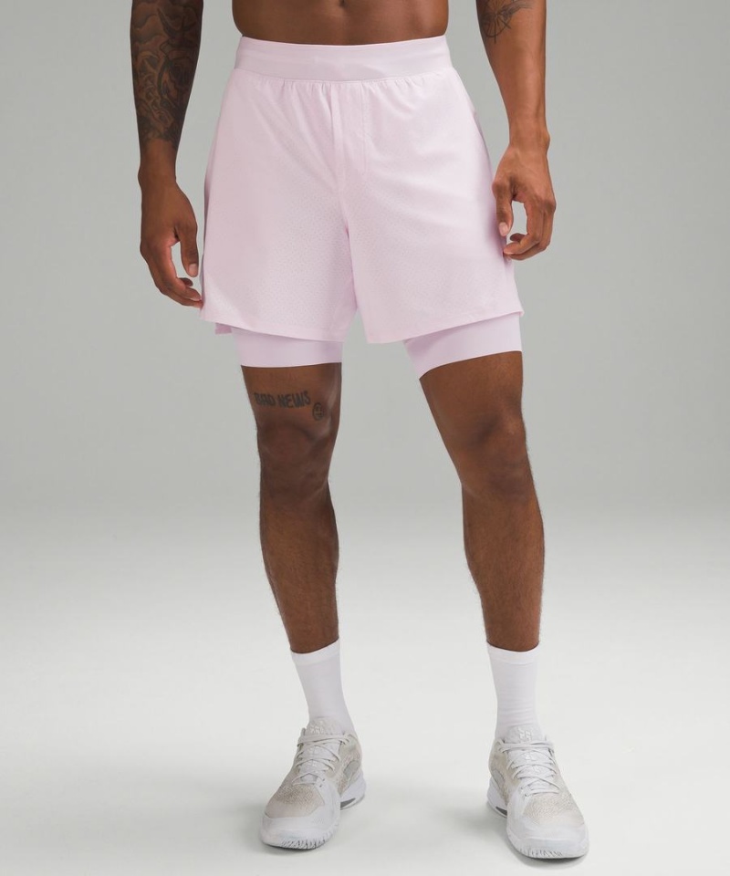 Short Lululemon Vented Tenis Hombre Rosas Chile | 173ZKXBGP