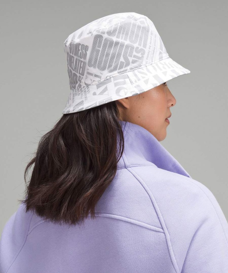 Sombreros Lululemon Both Ways Reversible Manifesto Print Bucket Hombre Beige Rojas Chile | 164EGZMXI