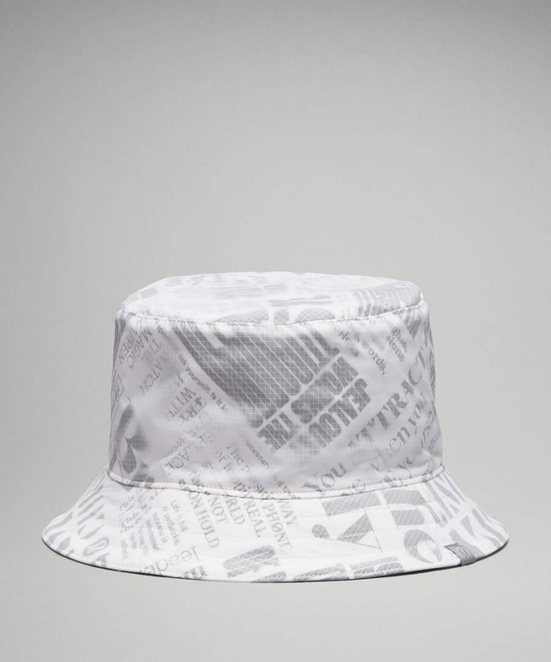 Sombreros Lululemon Both Ways Reversible Manifesto Print Bucket Hombre Beige Rojas Chile | 164EGZMXI