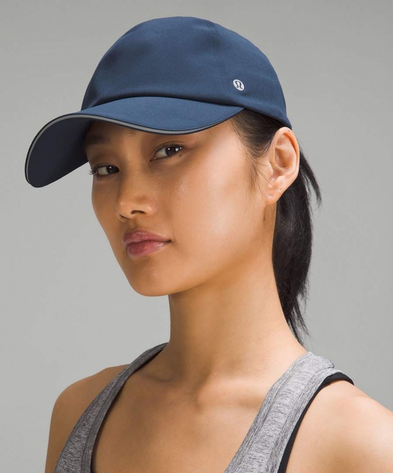 Sombreros Lululemon Fast and Free Correr Mujer Azul Marino Chile | 608BAVHDL