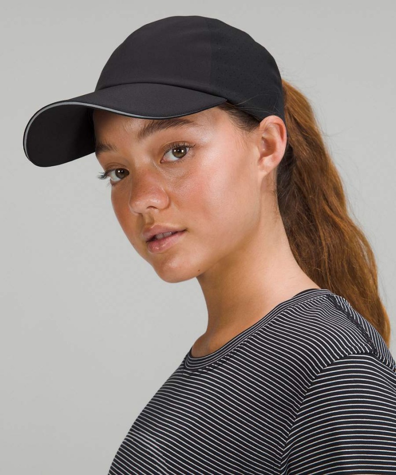 Sombreros Lululemon Fast and Free Ponytail Correr Vent Mujer Negras Chile | 492SGOCKT