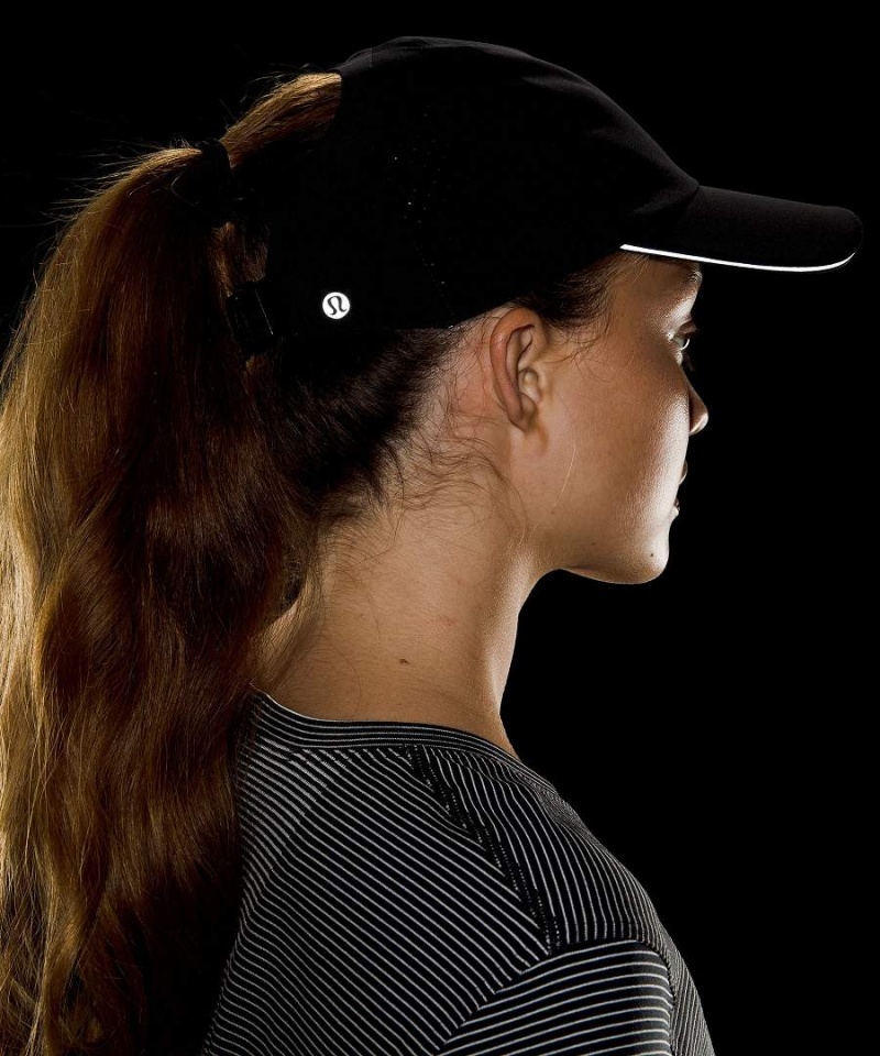 Sombreros Lululemon Fast and Free Ponytail Correr Vent Mujer Negras Chile | 492SGOCKT