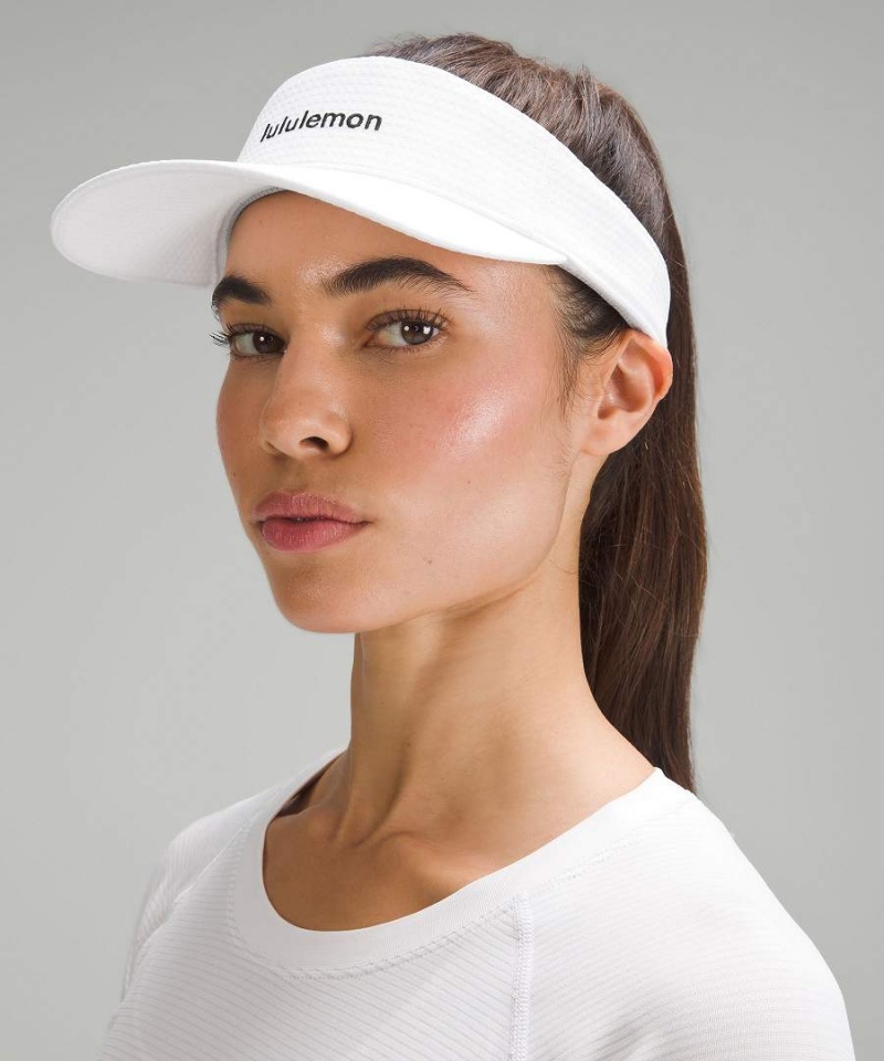 Sombreros Lululemon Removable Sweatband All-Deporte Visor Wordmark Hombre Blancas Negras Chile | 609SOLXTP