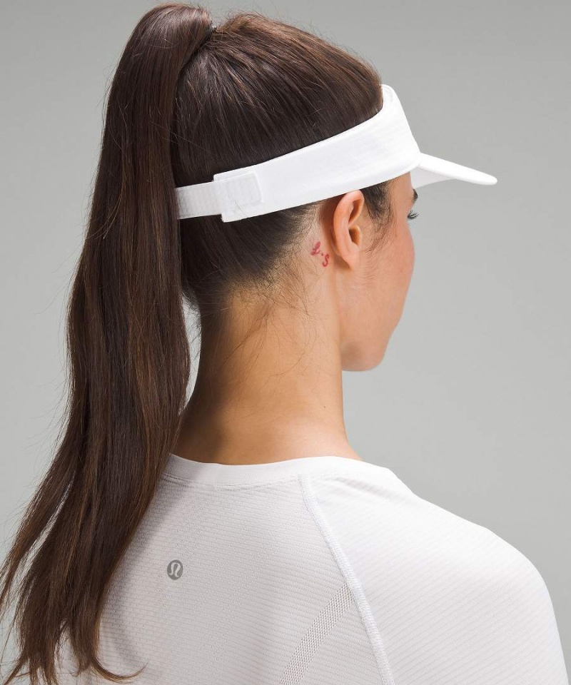 Sombreros Lululemon Removable Sweatband All-Deporte Visor Wordmark Hombre Blancas Negras Chile | 609SOLXTP